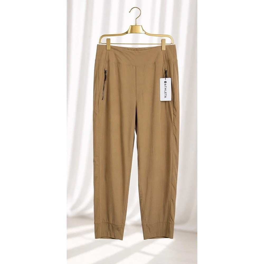 New Athleta Pants 16 Brown Trekking North Jogger Nylon Running Outdoor Hiking